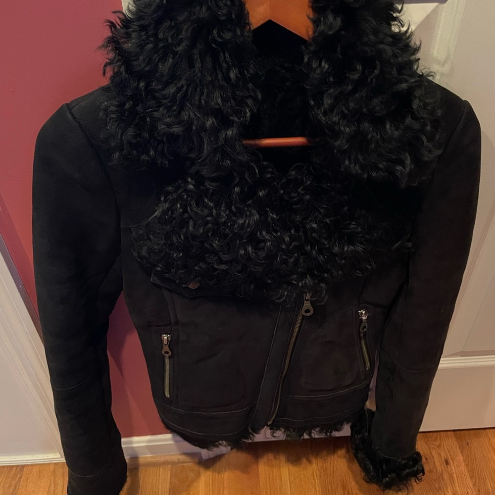 Burberry Black Shearling Jacket